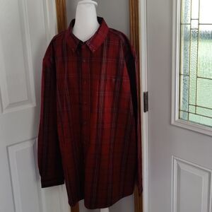 NWT C.E. Schmidt Workwear red and blue plaid size 2XLT long sleeve